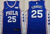 76ers 25 Ben Simmons Blue Nike Swingman Jersey,baseball caps,new era cap wholesale,wholesale hats